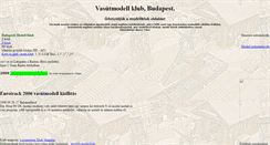 Desktop Screenshot of modellklub.hu